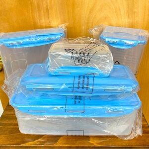 Lock & Lock 5pc Kitchen Essentials Storage Set - Sky Blue NIB